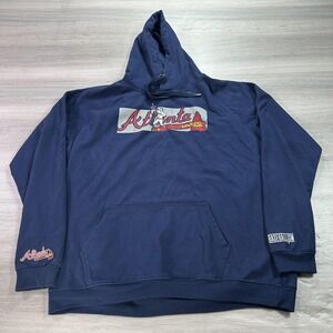 Atlanta Braves Hoodie Mens Large MLB Baseball Pullover‎ Sweatshirt Baseballism